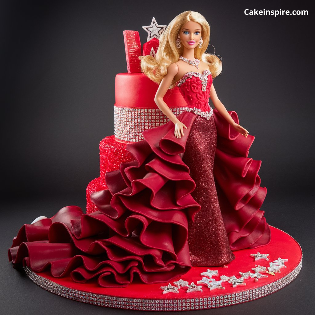 Barbie Movie Star Cake