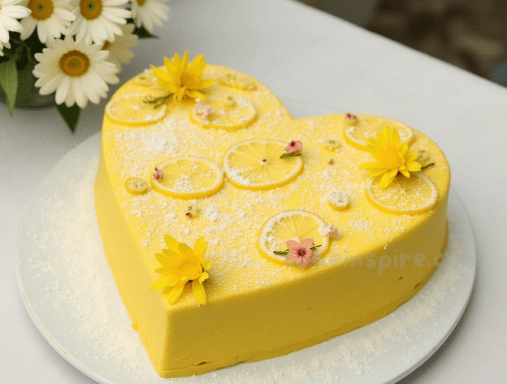lemon heart cake