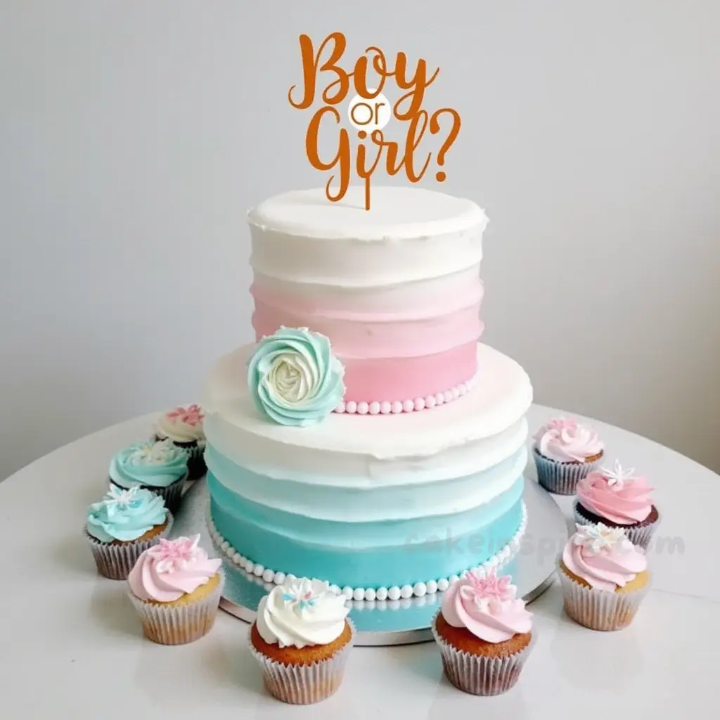gender reveal cake