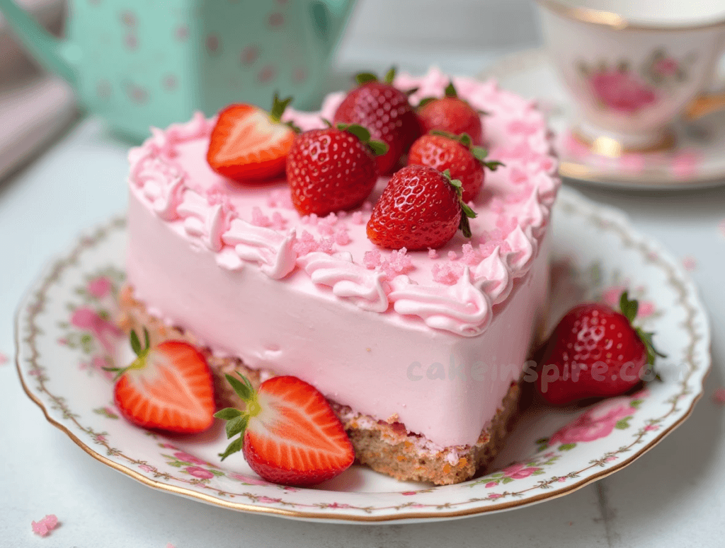 Strawberry Heart Cake