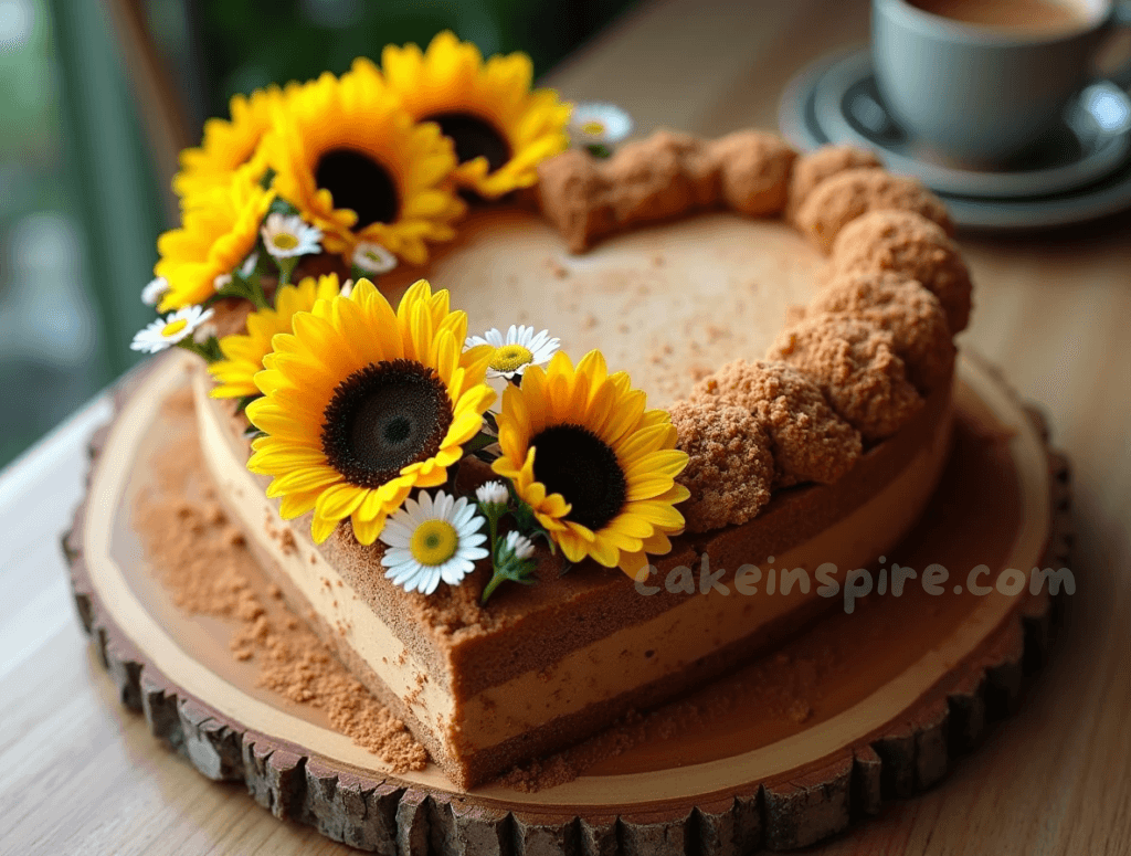 Rustic Heart Cake